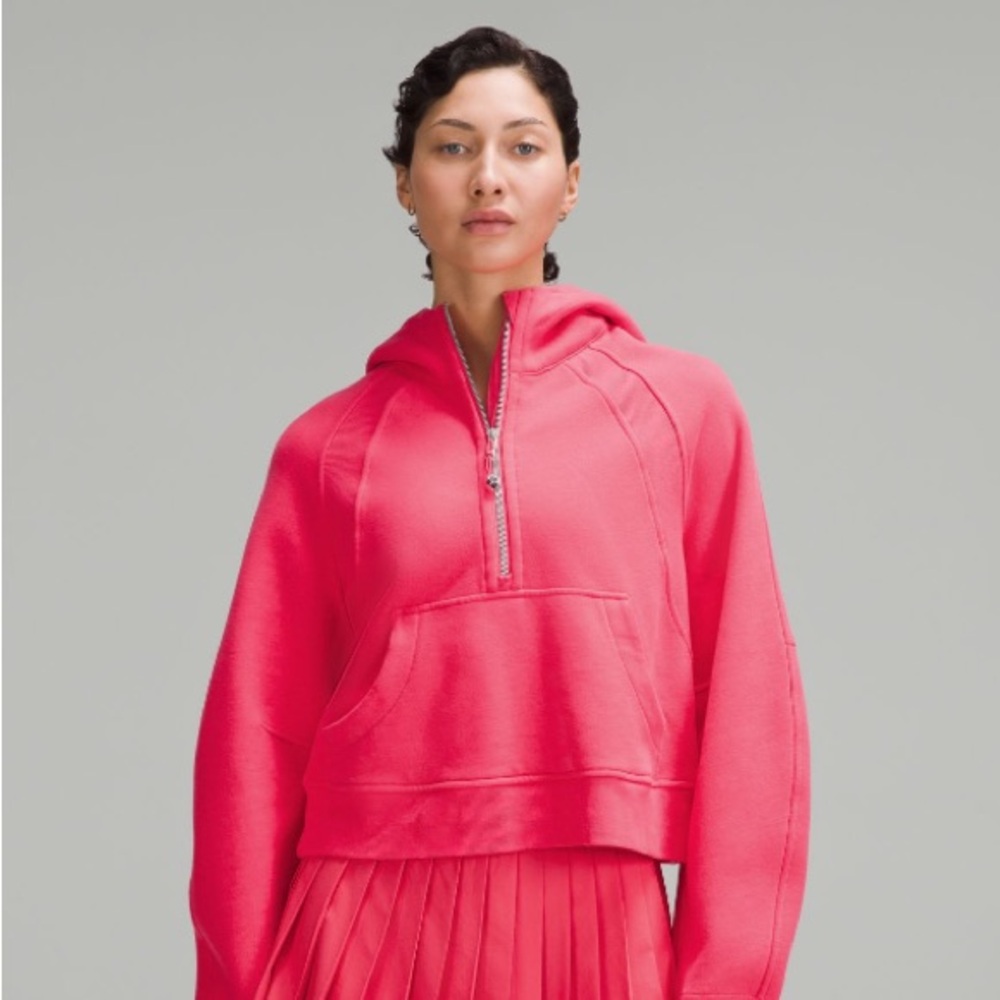 Lululemon Scuba Oversized Half Zip Hoodie Lip Gloss Size M/L